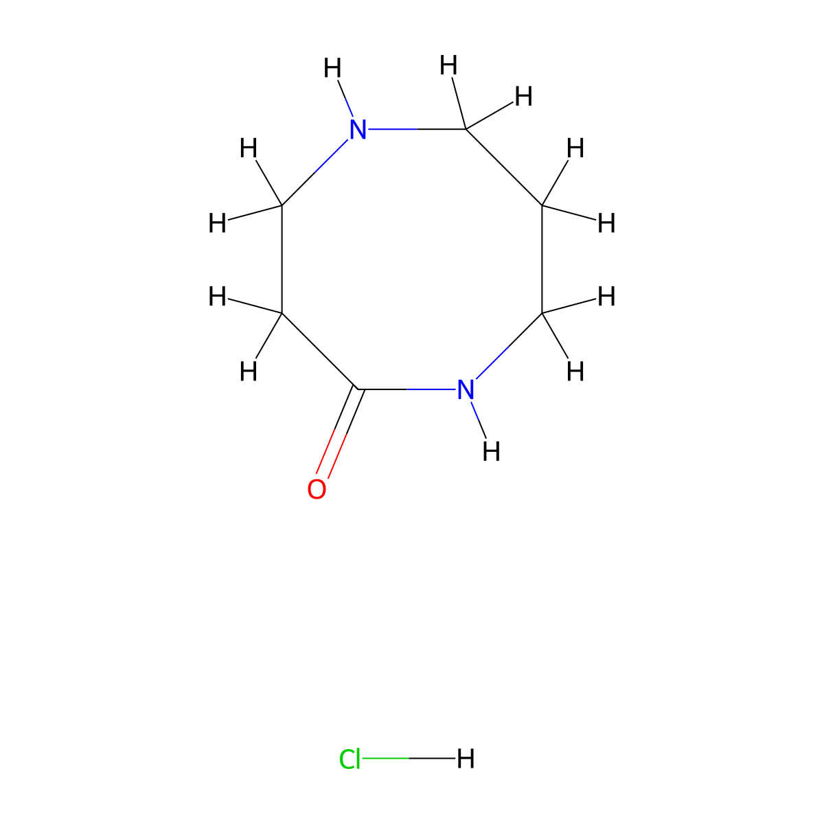 1,5-Diazocan-2-one hydrochloride molecular structure, CAS 1379165-96-4