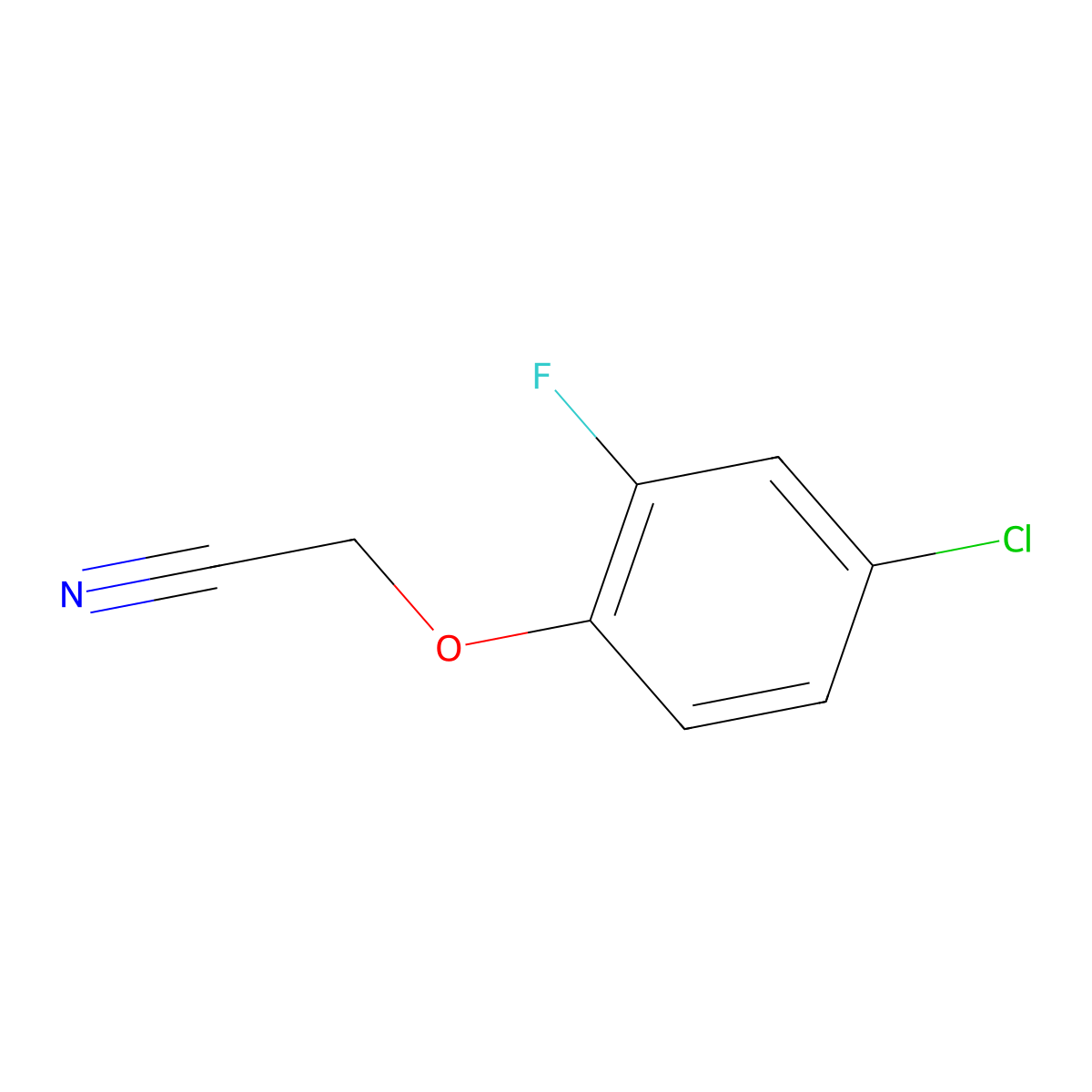 2-(4-Chloro-2-fluoro-phenoxy)acetonitrile molecular structure, CAS 1379168-04-3