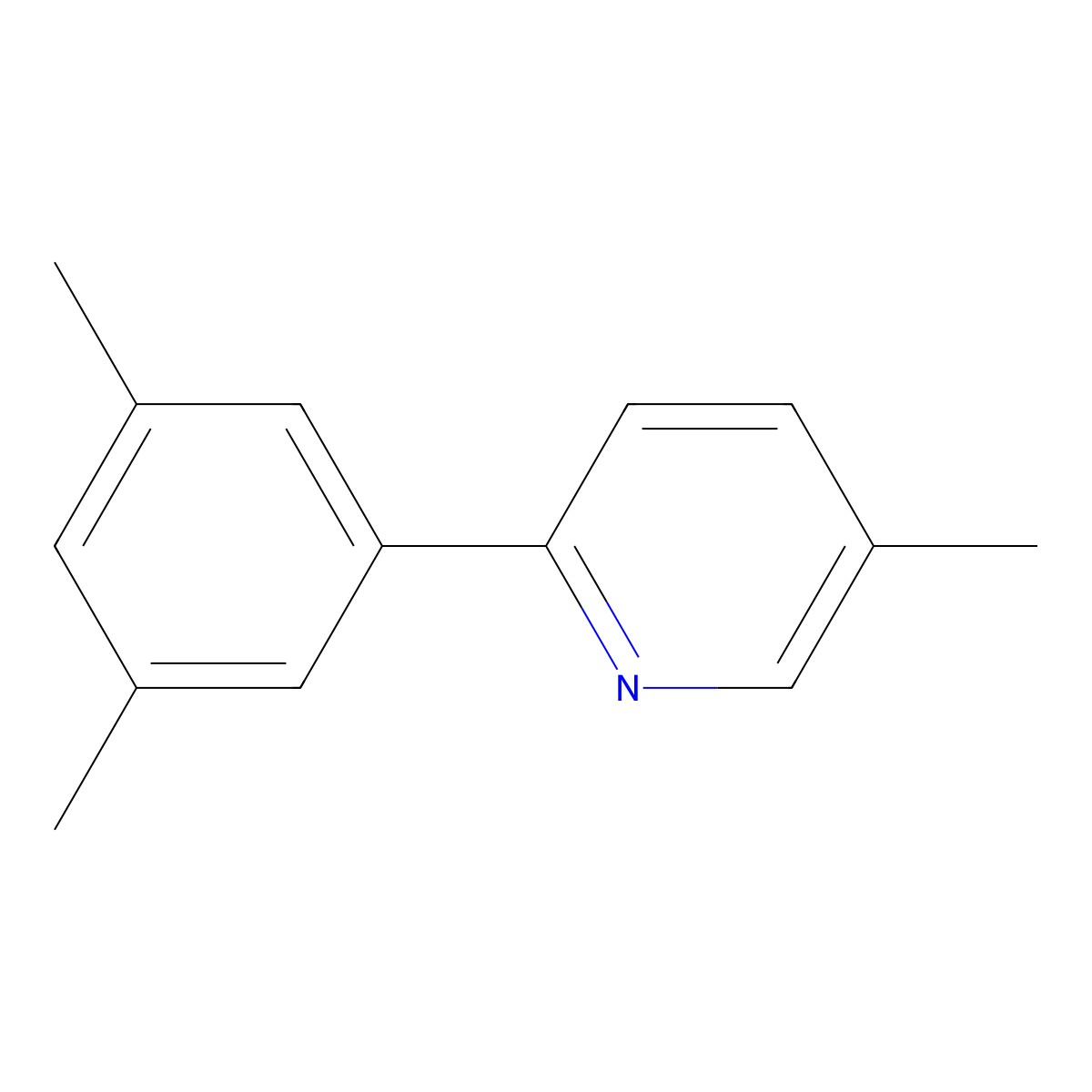 2-(3,5-Dimethylphenyl)-5-methylpyridine molecular structure, CAS 1379170-88-3