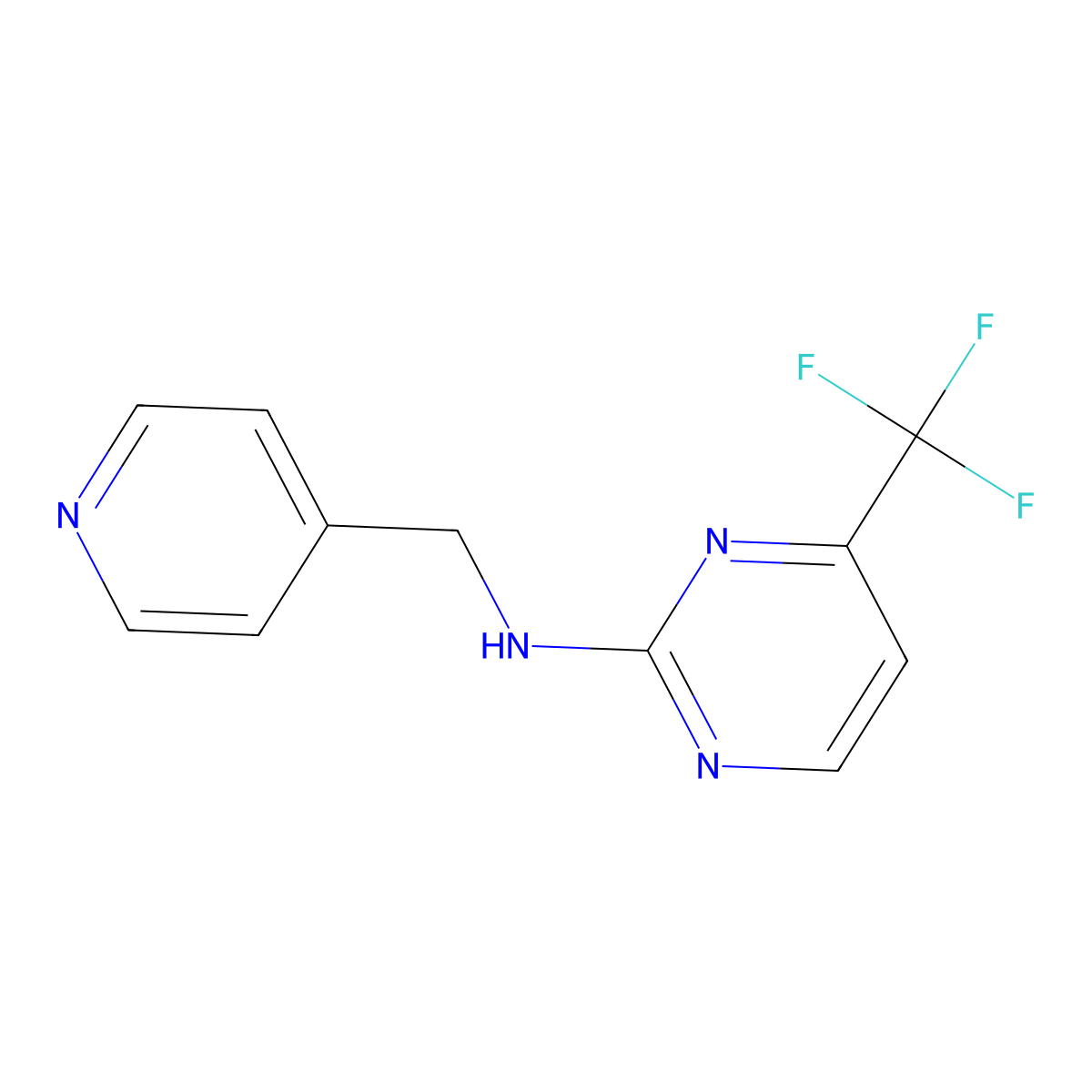 N-(pyridin-4-ylmethyl)-4-(trifluoromethyl)pyrimidin-2-amine molecular structure, CAS 1379170-94-1