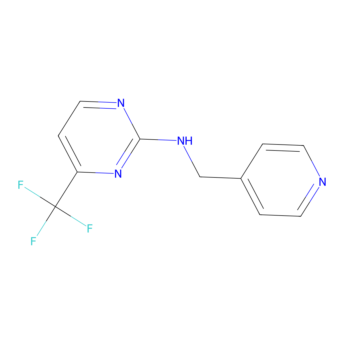 N-(pyridin-4-ylmethyl)-4-(trifluoromethyl)pyrimidin-2-amine molecular structure, CAS 1379170-94-1