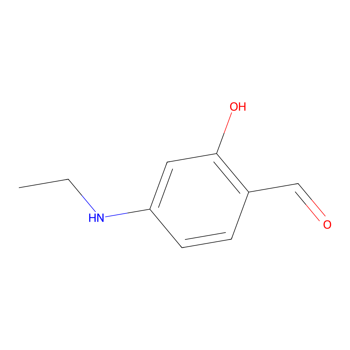 4-(Ethylamino)-2-hydroxybenzaldehyde molecular structure, CAS 1379171-03-5