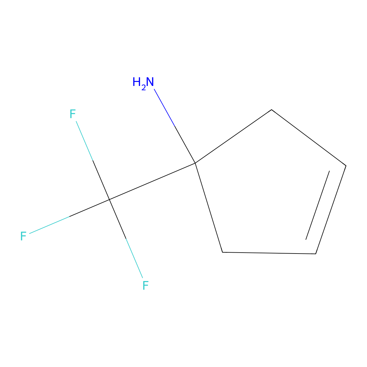 1-(Trifluoromethyl)cyclopent-3-en-1-amine molecular structure, CAS 1379172-94-7