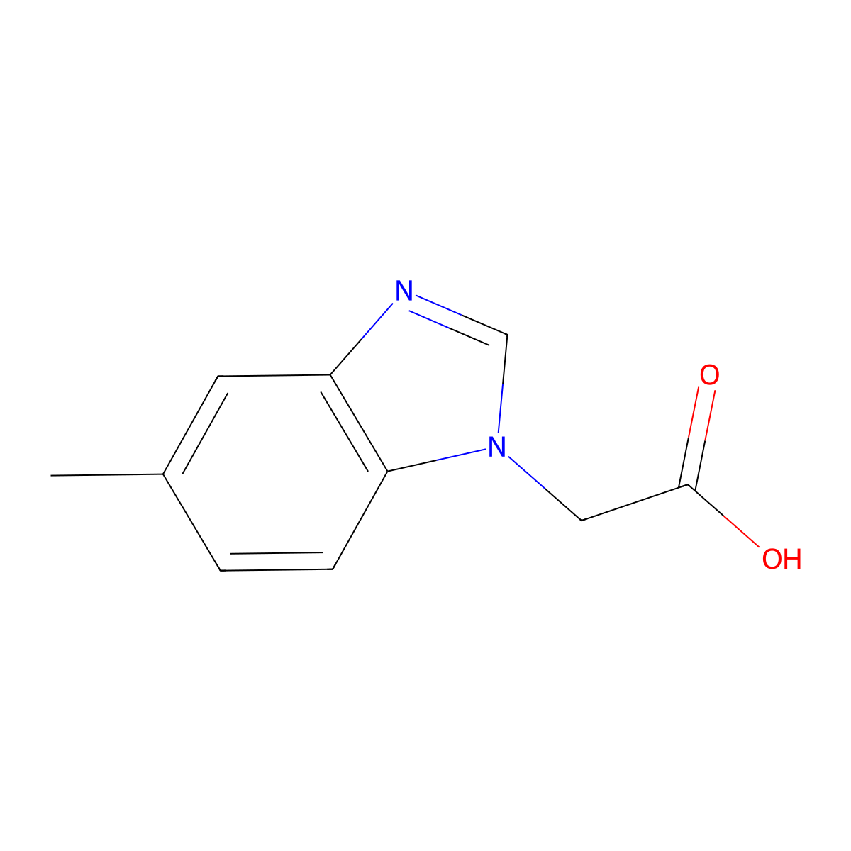2-(5-methyl-1H-1,3-benzodiazol-1-yl)acetic acid molecular structure, CAS 1379173-13-3