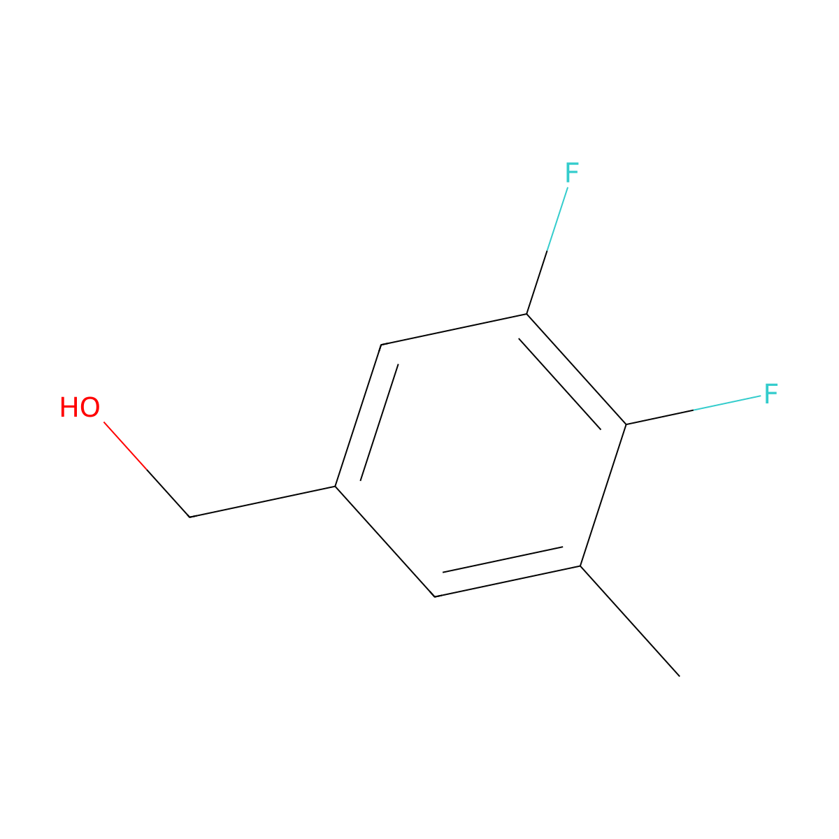 (3,4-Difluoro-5-methylphenyl)methanol molecular structure, CAS 1379173-53-1