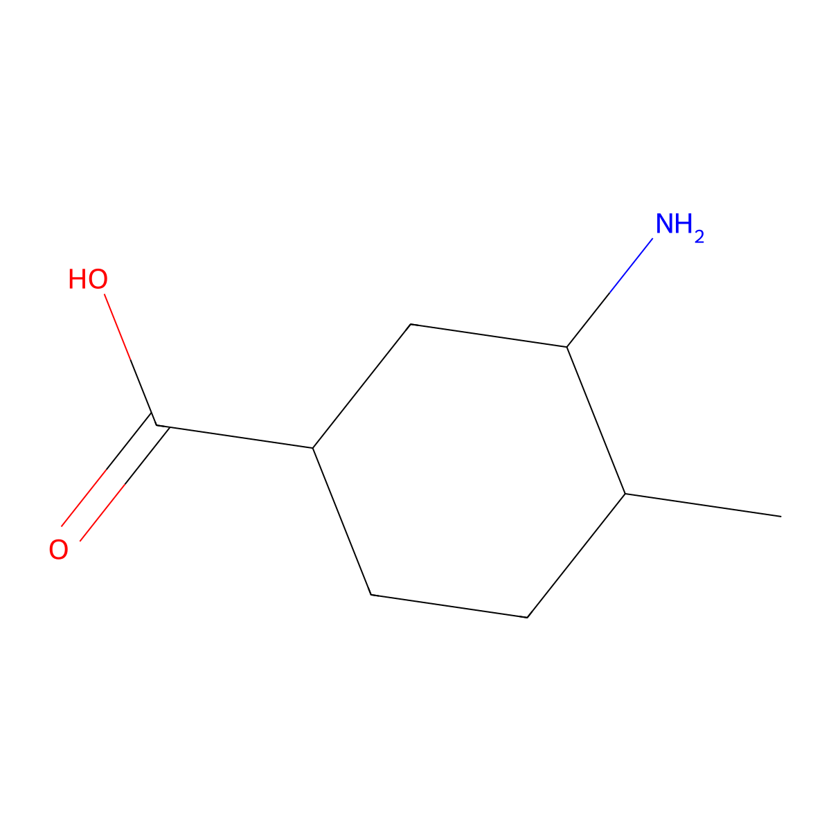 3-Amino-4-methylcyclohexane-1-carboxylic acid molecular structure, CAS 1379173-95-1