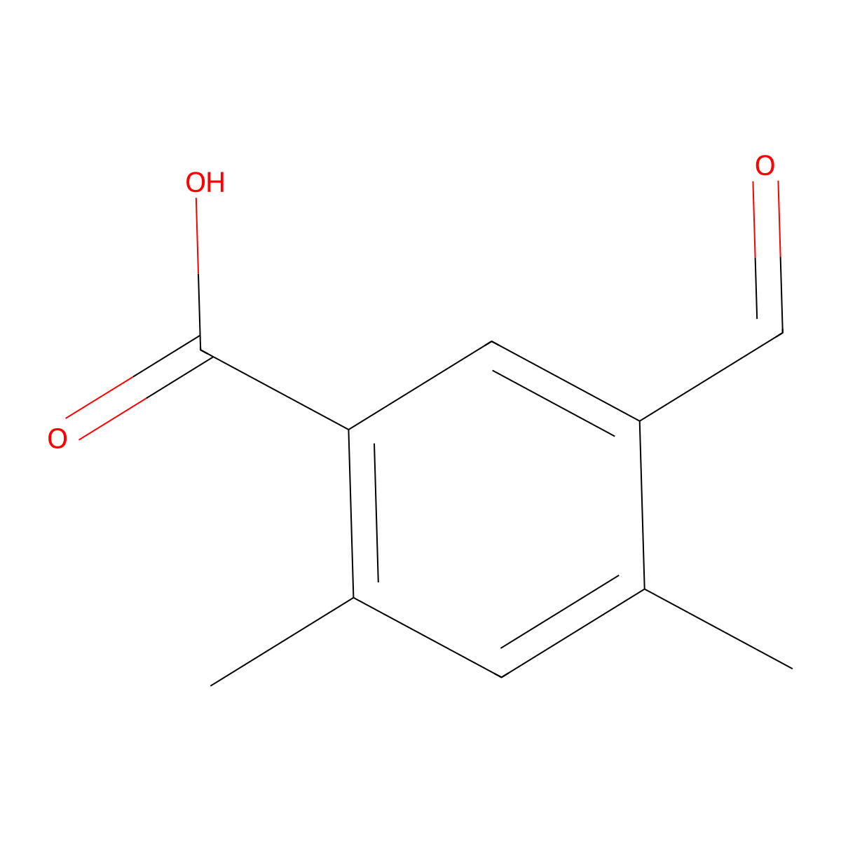 5-Formyl-2,4-dimethylbenzoic acid molecular structure, CAS 1379174-31-8