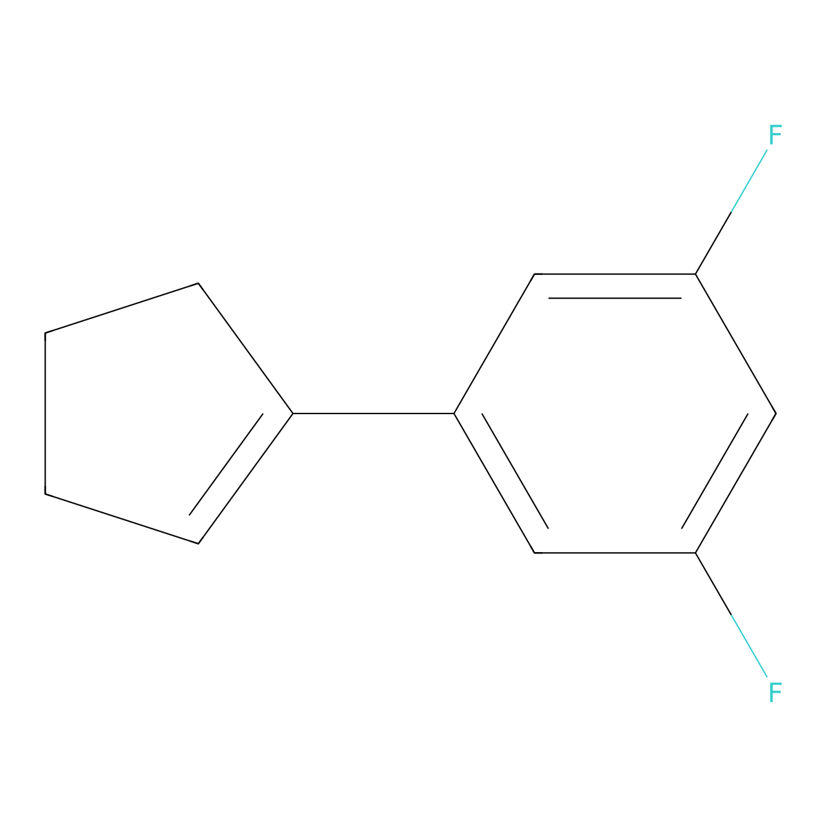 1-(Cyclopent-1-en-1-yl)-3,5-difluorobenzene molecular structure, CAS 1379174-33-0
