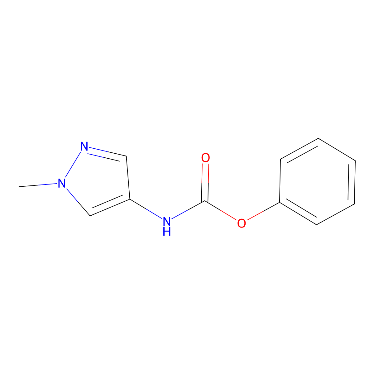 phenyl (1-methyl-1H-pyrazol-4-yl)carbamate molecular structure, CAS 1379176-31-4