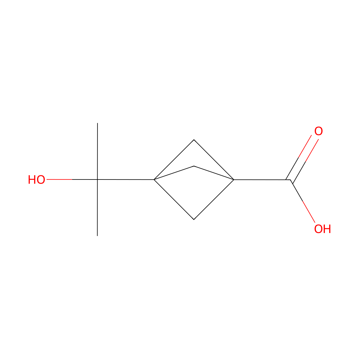 3-(2-Hydroxypropan-2-yl)bicyclo[1.1.1]pentane-1-carboxylic acid molecular structure, CAS 1379179-39-1