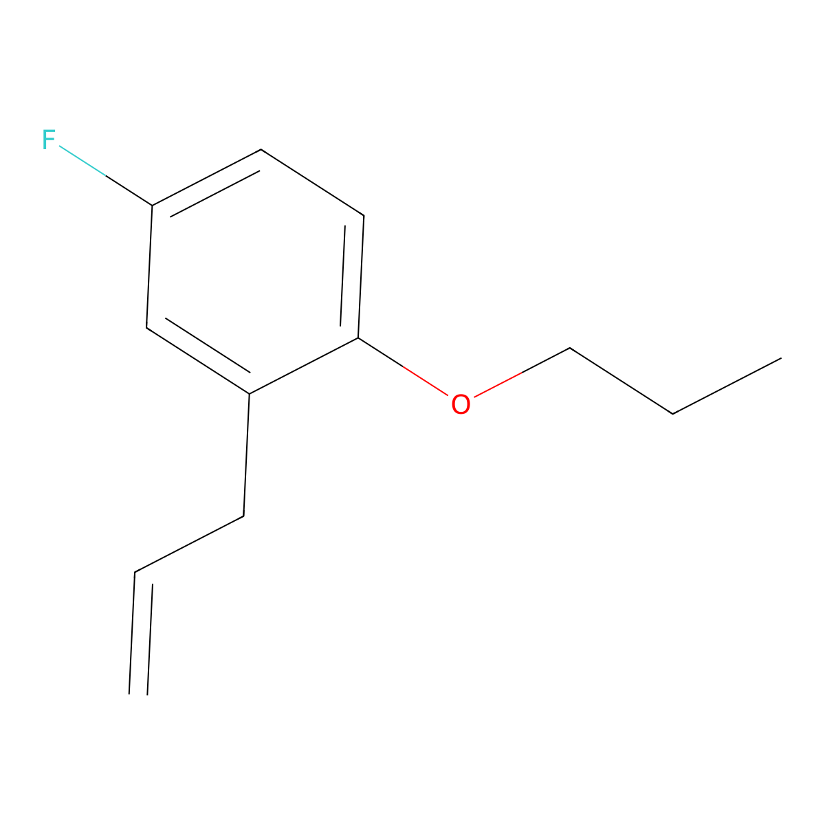 2-Allyl-4-fluoro-1-propoxybenzene molecular structure, CAS 1379179-54-0