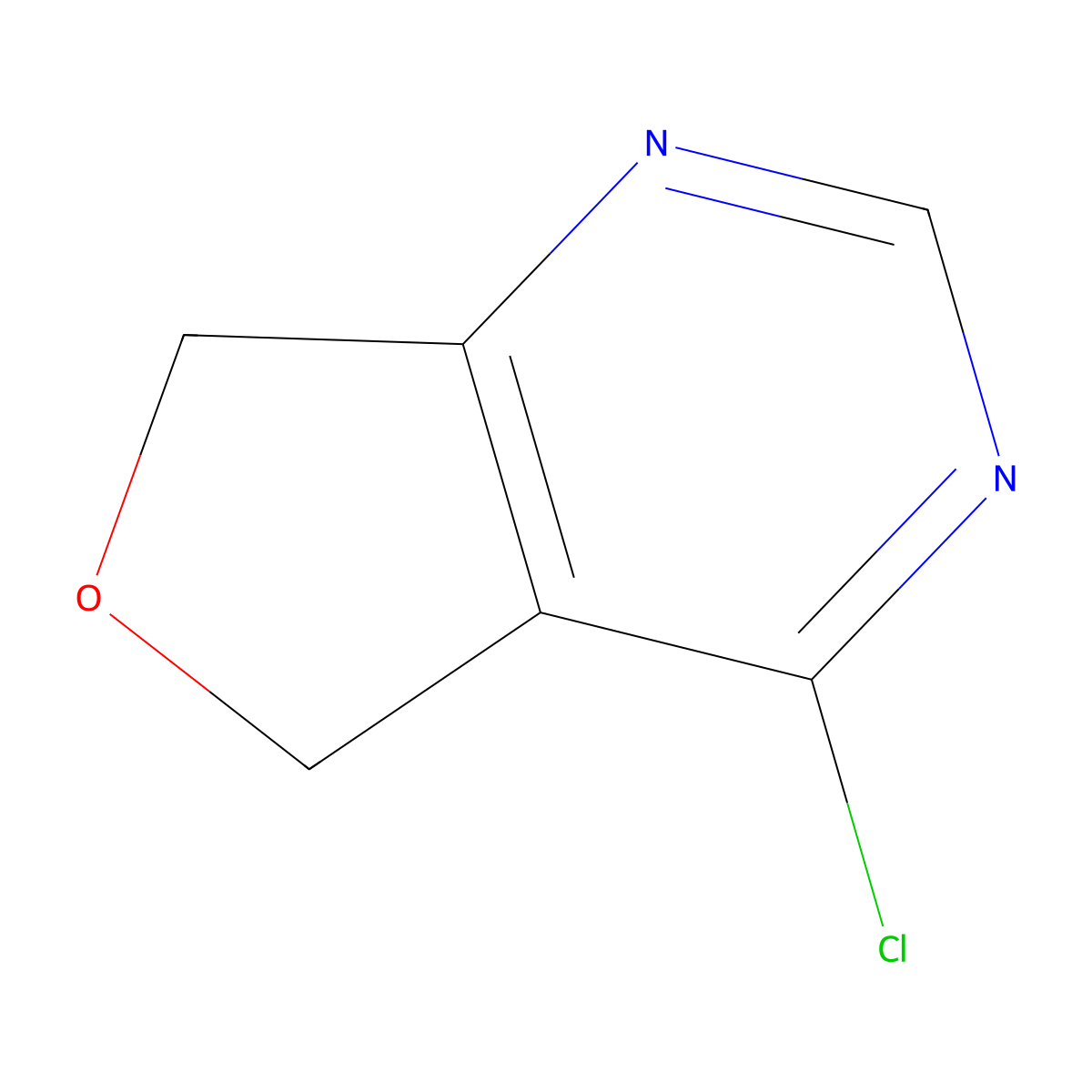 4-chloro-5H,7H-furo(3,4-d)pyrimidine molecular structure, CAS 1379179-87-9