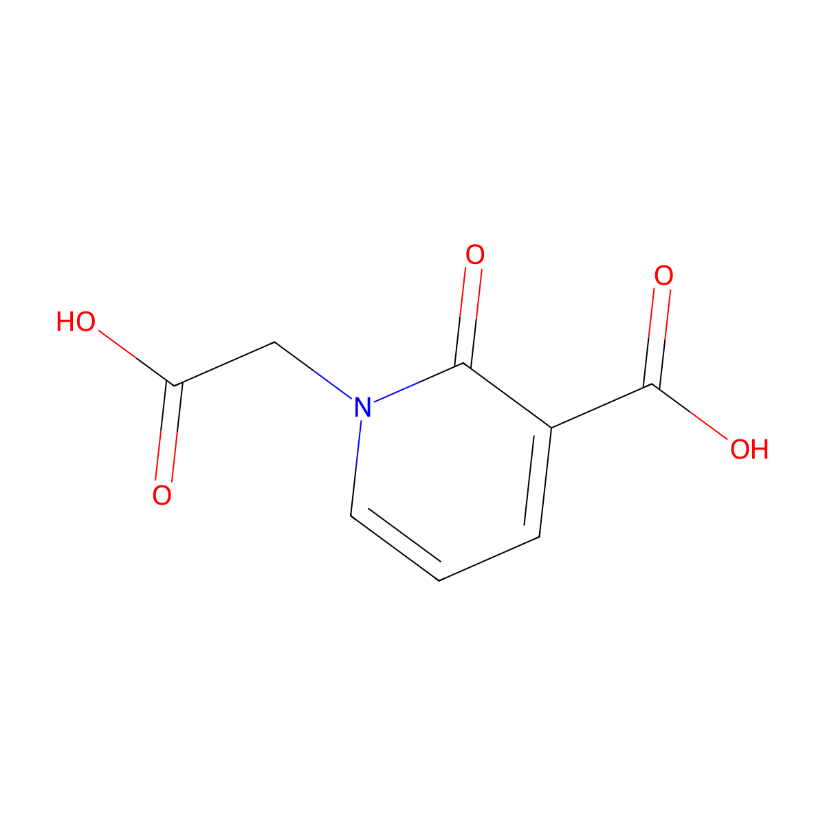 1-(Carboxymethyl)-2-oxo-1,2-dihydropyridine-3-carboxylic acid molecular structure, CAS 1379181-19-7