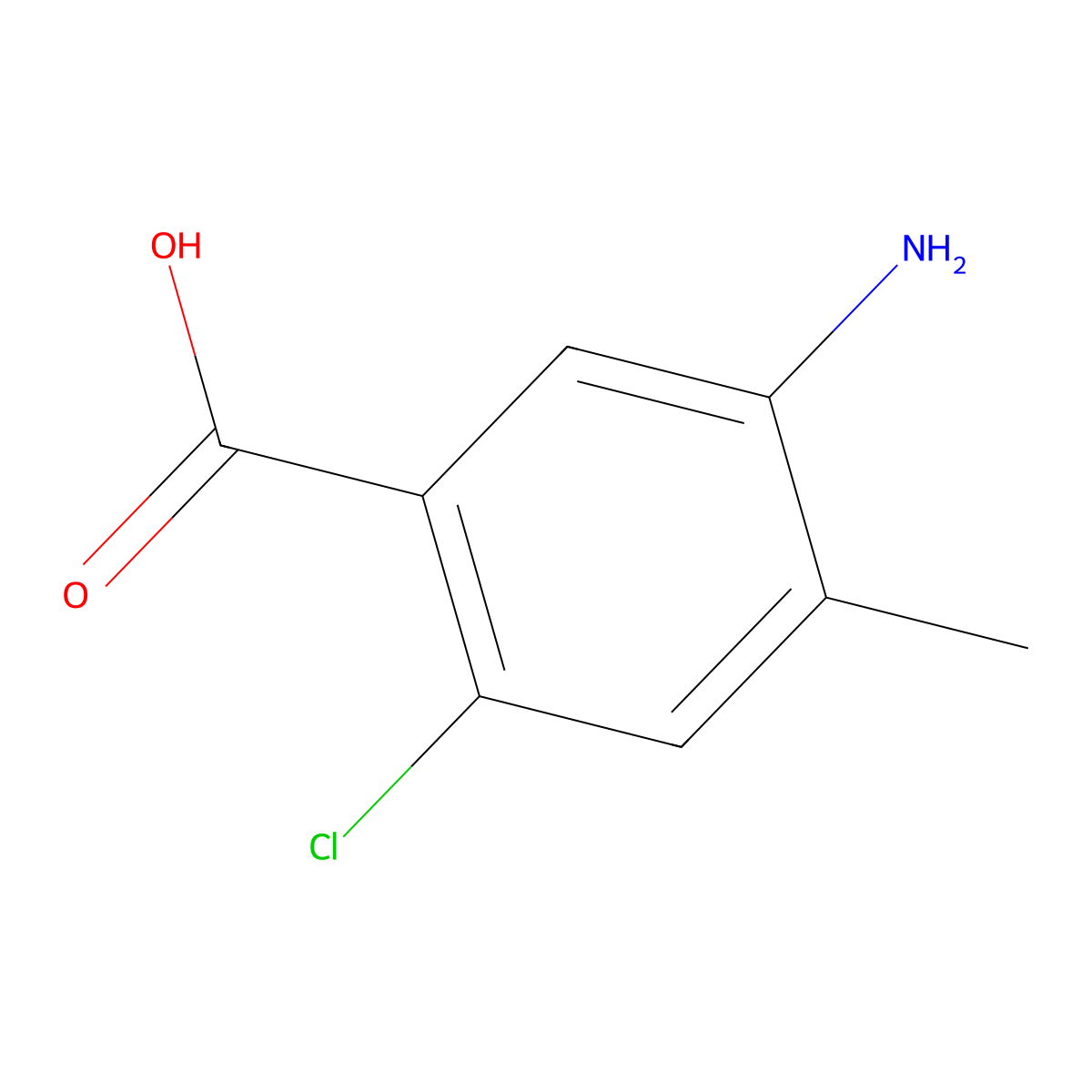 5-Amino-2-chloro-4-methylbenzoic acid molecular structure, CAS 1379183-04-6