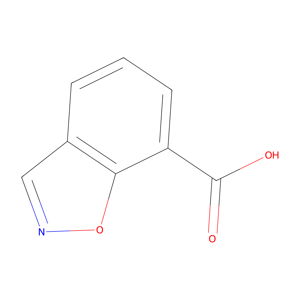 1,2-Benzoxazole-7-carboxylic acid molecular structure, CAS 1379185-36-0