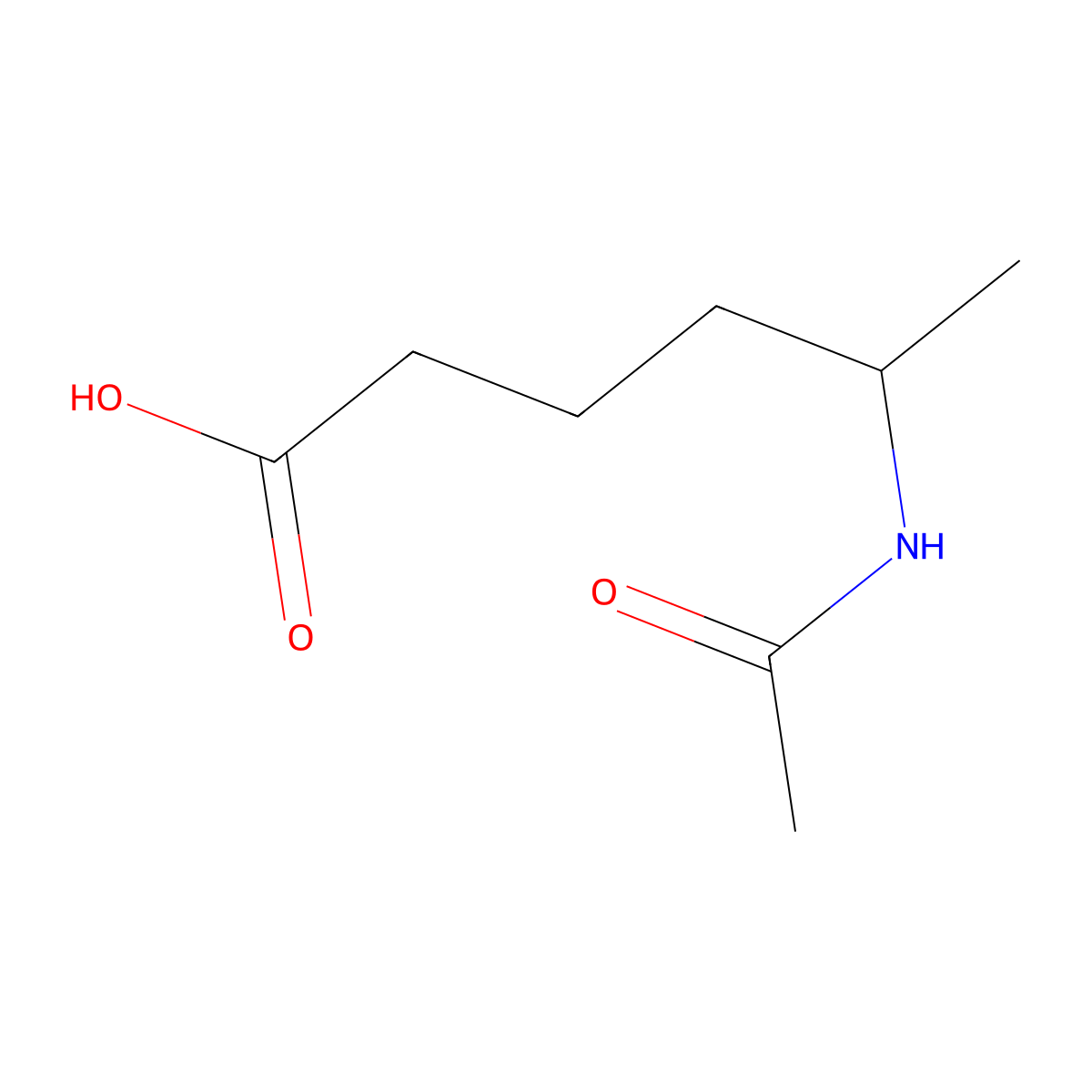 5-Acetamidohexanoic acid molecular structure, CAS 1379185-60-0