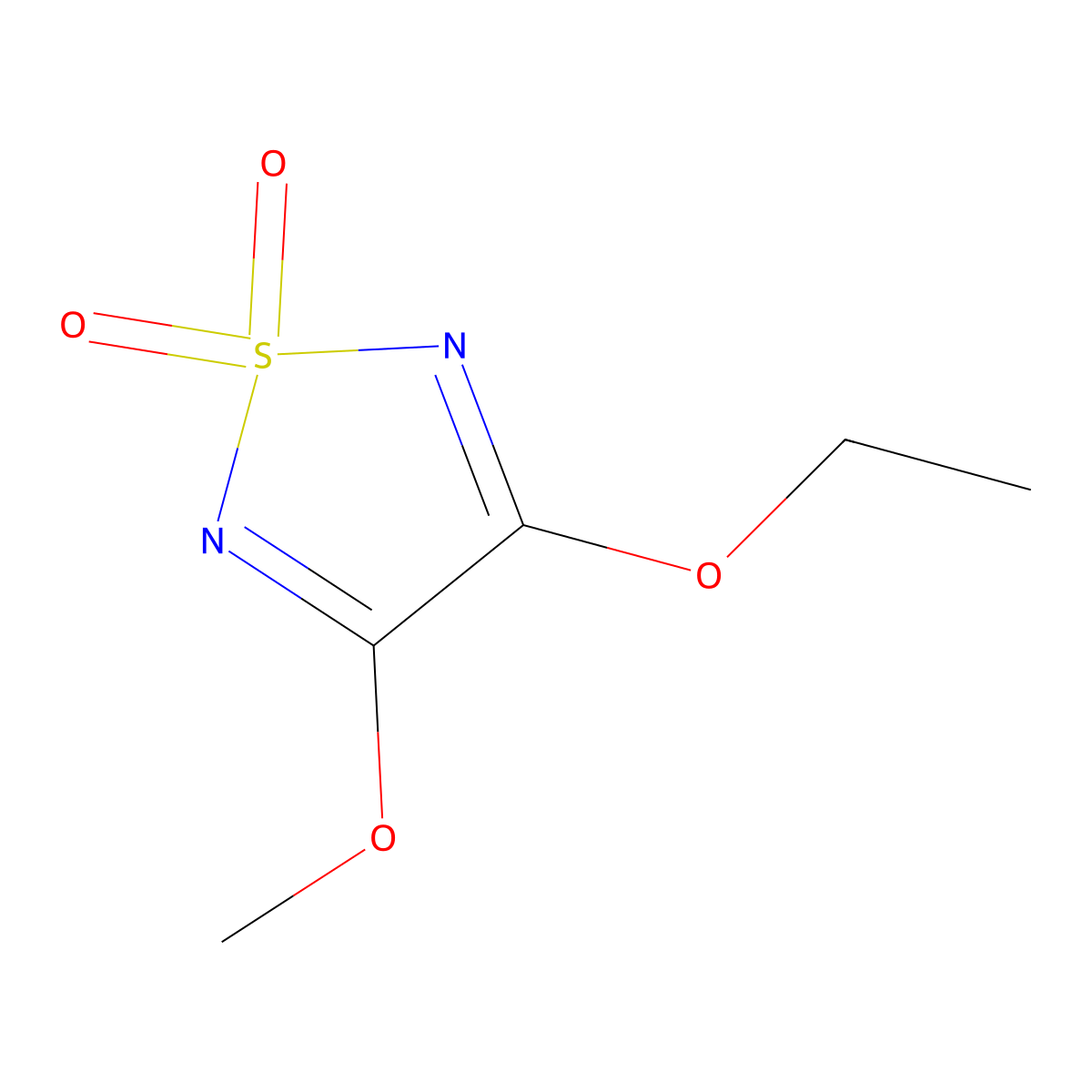 3-Ethoxy-4-methoxy-1,2,5-thiadiazole 1,1-dioxide molecular structure, CAS 1379185-66-6