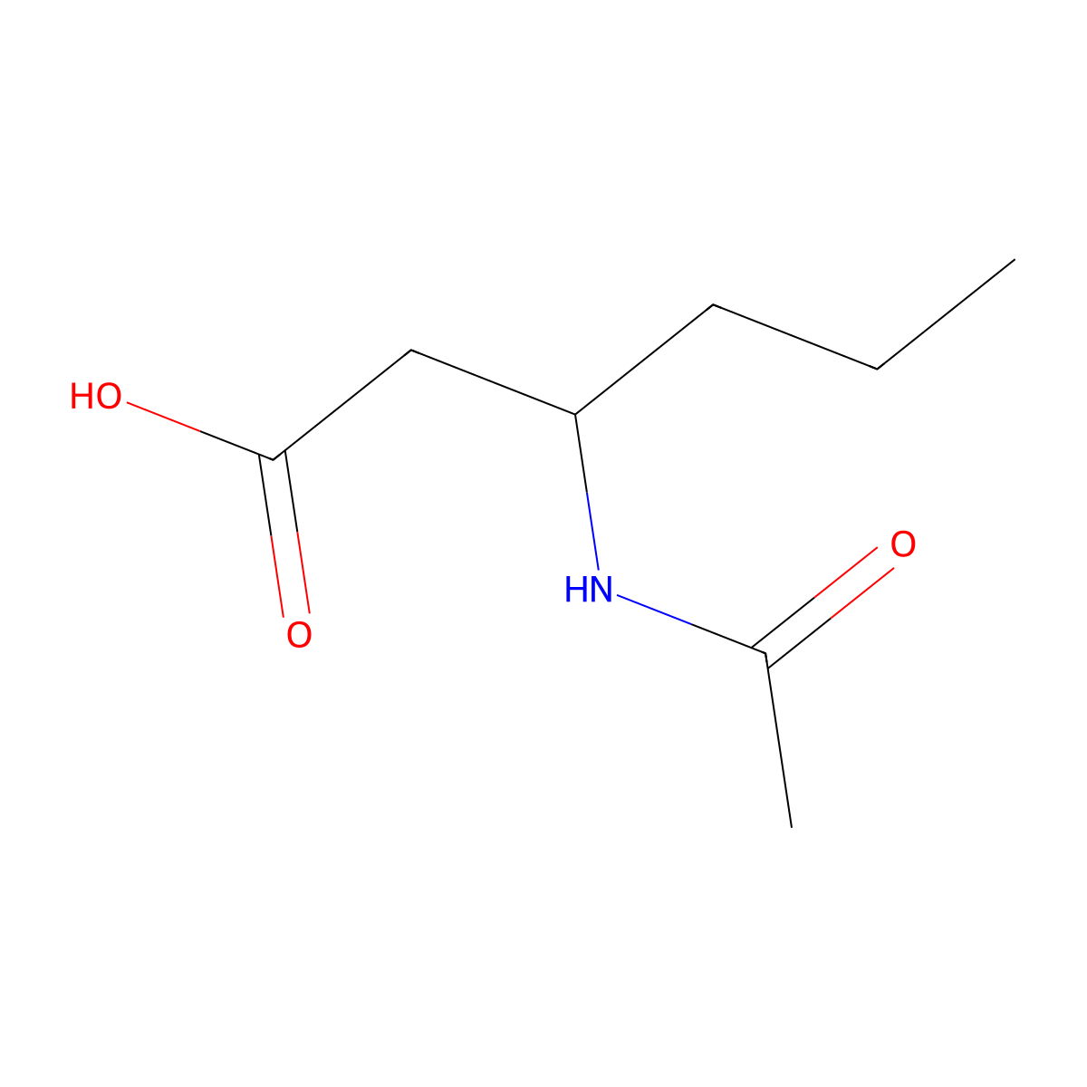 3-Acetamidohexanoic acid molecular structure, CAS 1379185-71-3