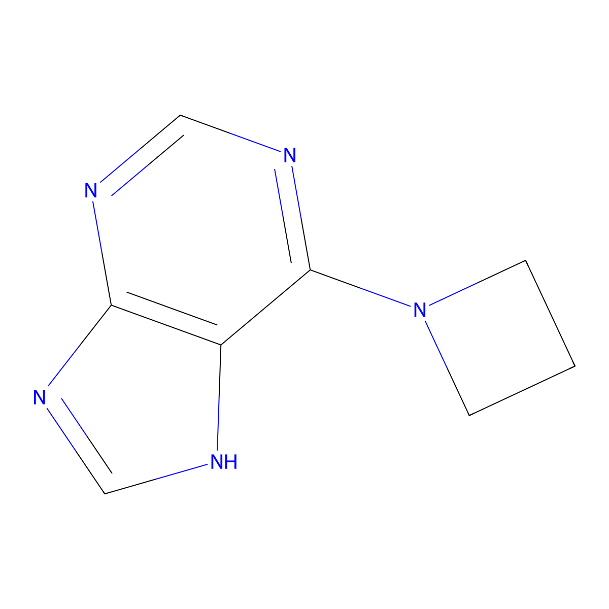 6-(azetidin-1-yl)-9H-purine molecular structure, CAS 1379186-26-1