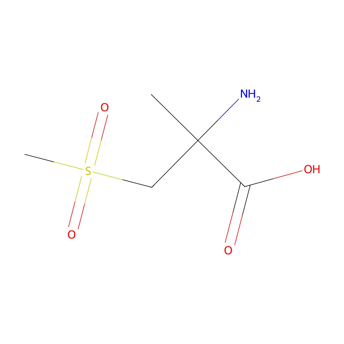 2-Amino-3-methanesulfonyl-2-methylpropanoic acid molecular structure, CAS 1379186-48-7