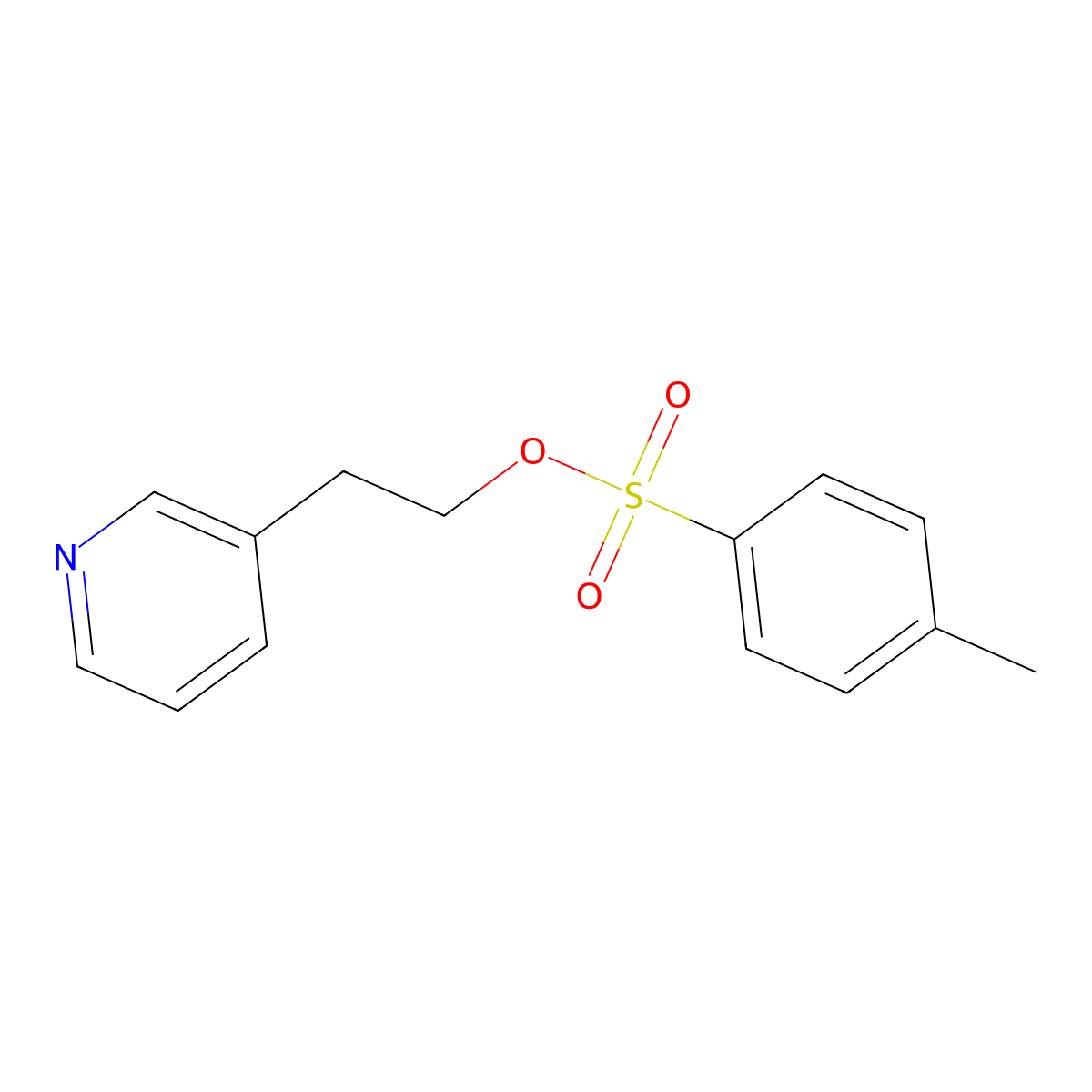 2-(Pyridin-3-yl)ethyl 4-methylbenzene-1-sulfonate molecular structure, CAS 137919-05-2