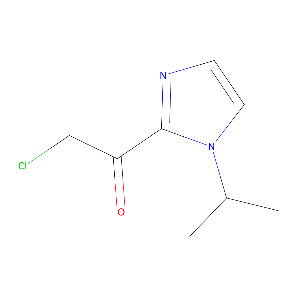 2-chloro-1-[1-(propan-2-yl)-1H-imidazol-2-yl]ethan-1-one molecular structure, CAS 1379191-35-1