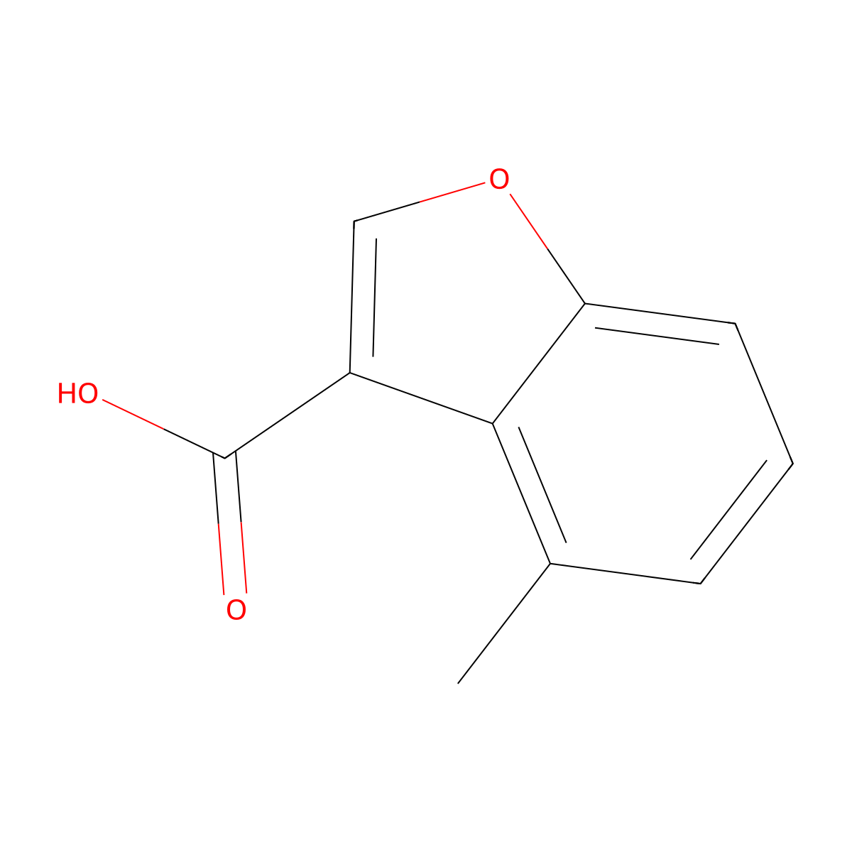 4-Methyl-1-benzofuran-3-carboxylic acid molecular structure, CAS 1379192-50-3