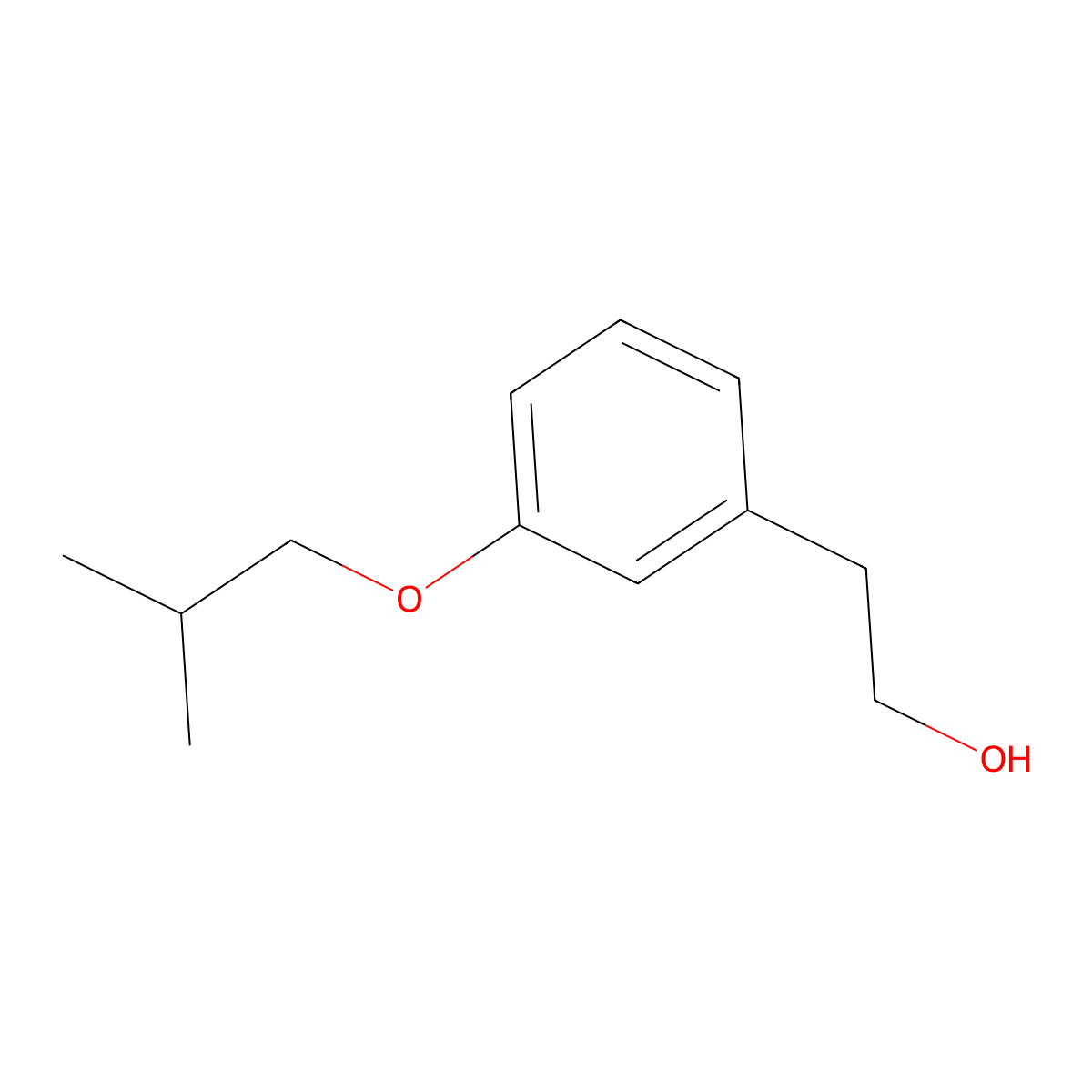 2-[3-(2-Methylpropoxy)phenyl]ethan-1-ol molecular structure, CAS 1379198-60-3