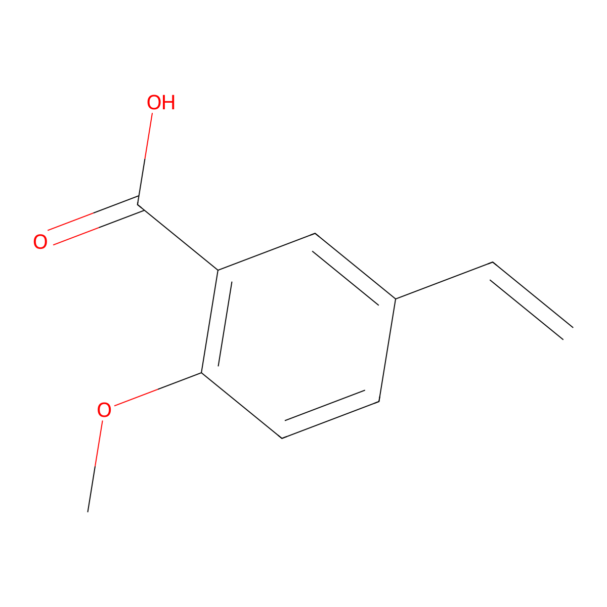 2-Methoxy-5-vinylbenzoic acid molecular structure, CAS 1379198-66-9