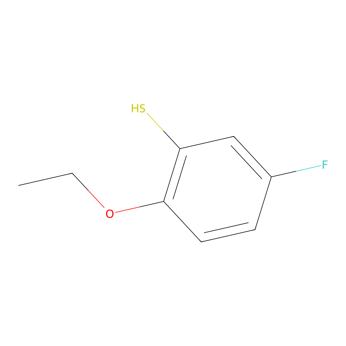 2-Ethoxy-5-fluorothiophenol molecular structure, CAS 1379199-18-4