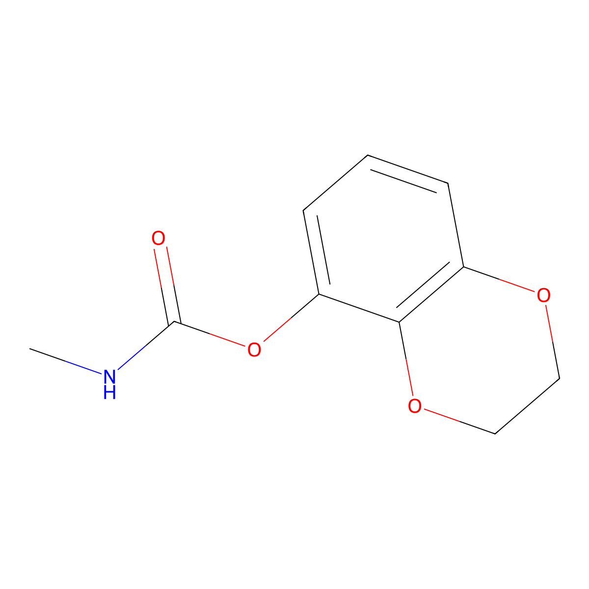 Carbamic acid, methyl-, 1,4-benzodioxan-5-yl ester molecular structure, CAS 13792-21-7
