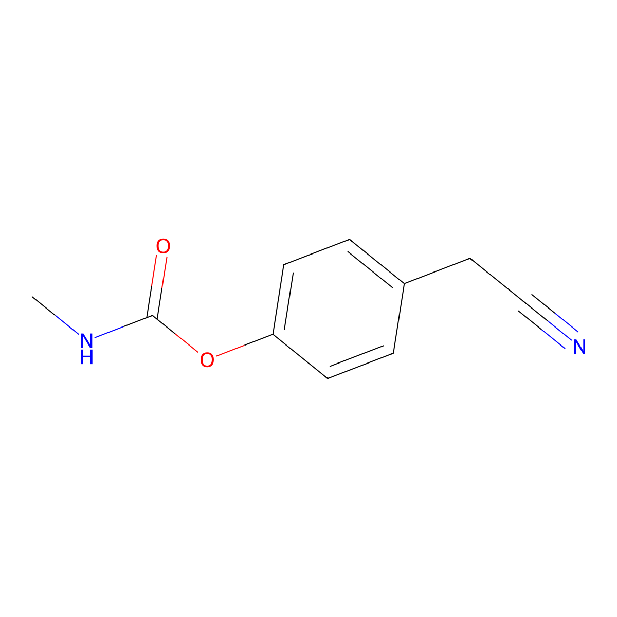 Carbamic acid, methyl-, ester with (p-hydroxyphenyl)acetonitrile molecular structure, CAS 13792-24-0
