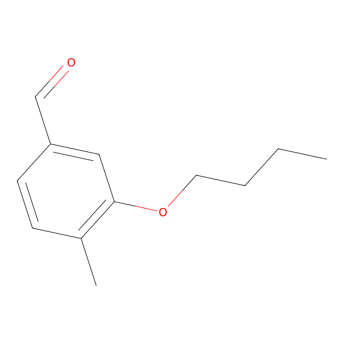 3-Butoxy-4-methylbenzaldehyde molecular structure, CAS 1379202-65-9