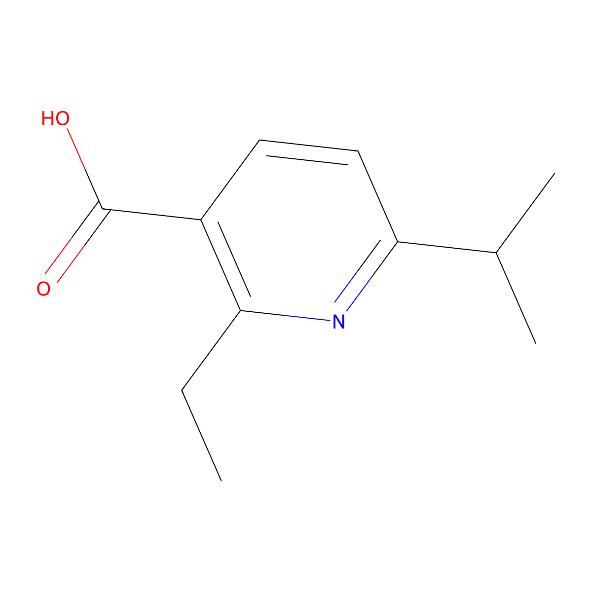 2-Ethyl-6-(propan-2-yl)pyridine-3-carboxylic acid molecular structure, CAS 1379202-68-2