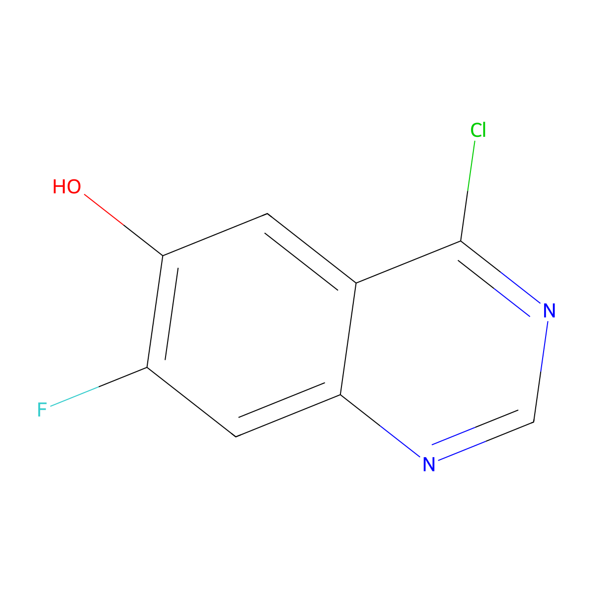 4-Chloro-7-fluoroquinazolin-6-ol molecular structure, CAS 1379203-47-0