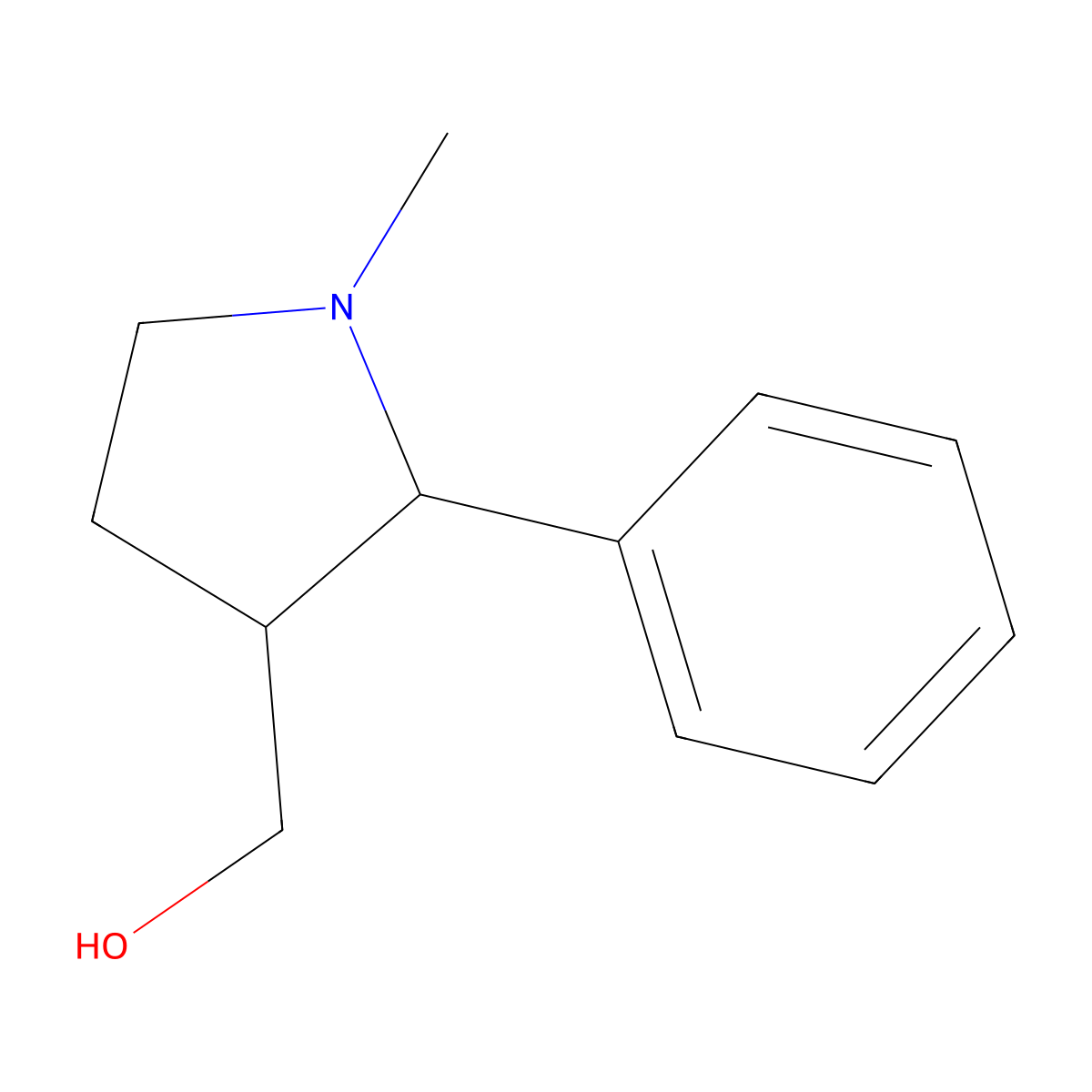 (1-Methyl-2-phenylpyrrolidin-3-yl)methanol molecular structure, CAS 1379203-84-5