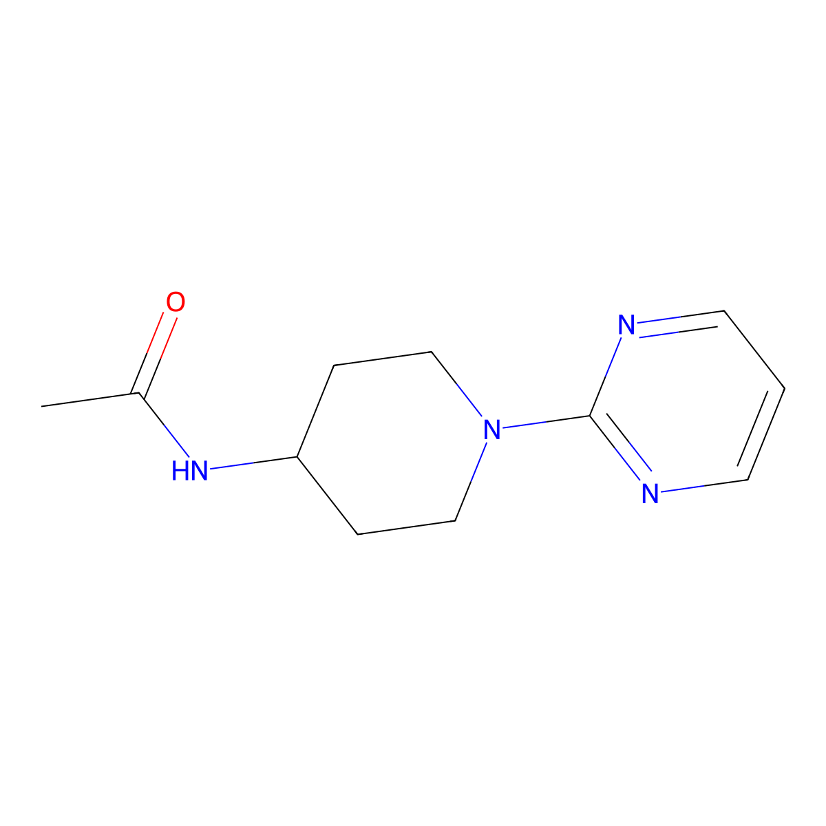 N-[1-(pyrimidin-2-yl)piperidin-4-yl]acetamide molecular structure, CAS 1379204-80-4