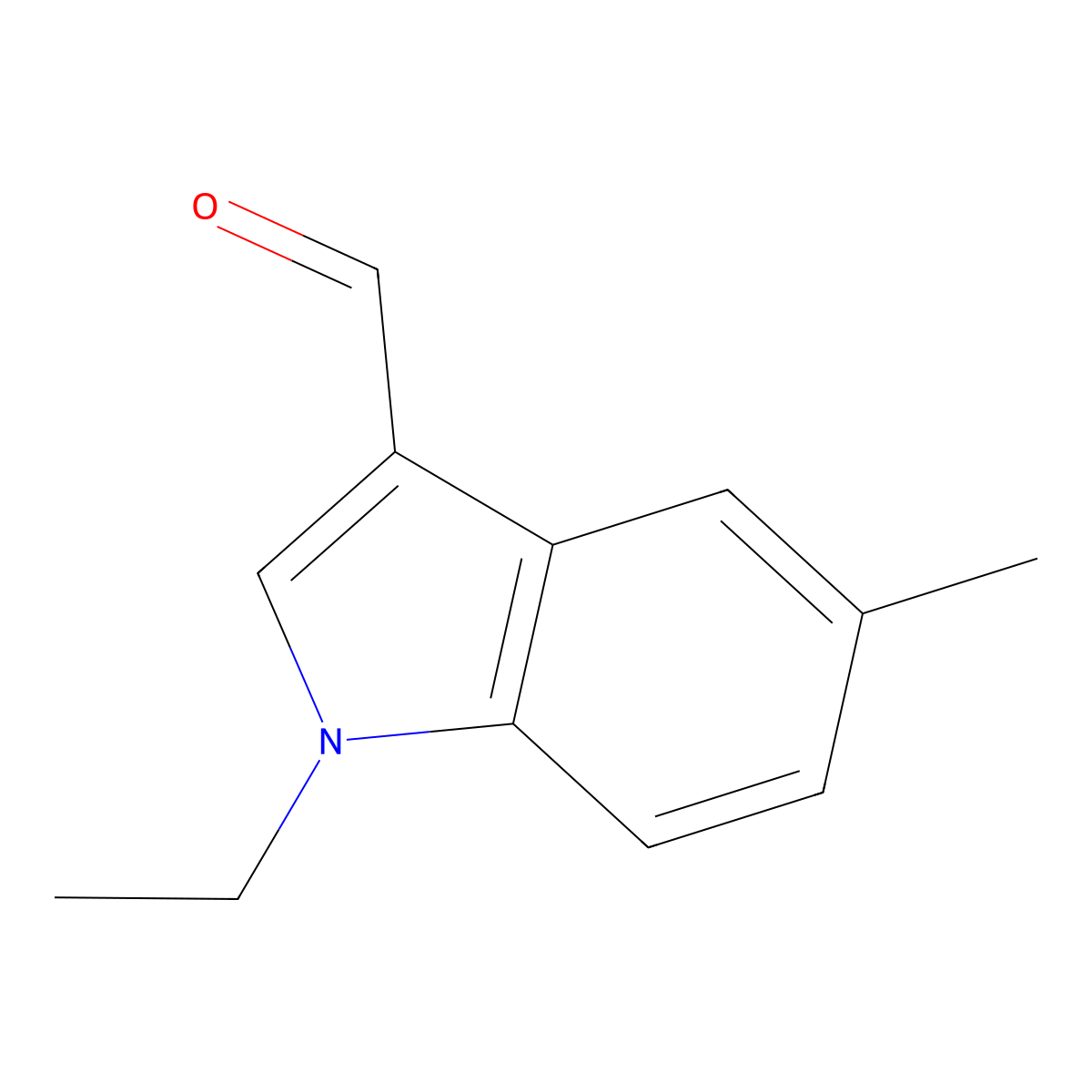 1-Ethyl-5-methyl-1H-indole-3-carbaldehyde molecular structure, CAS 1379205-28-3