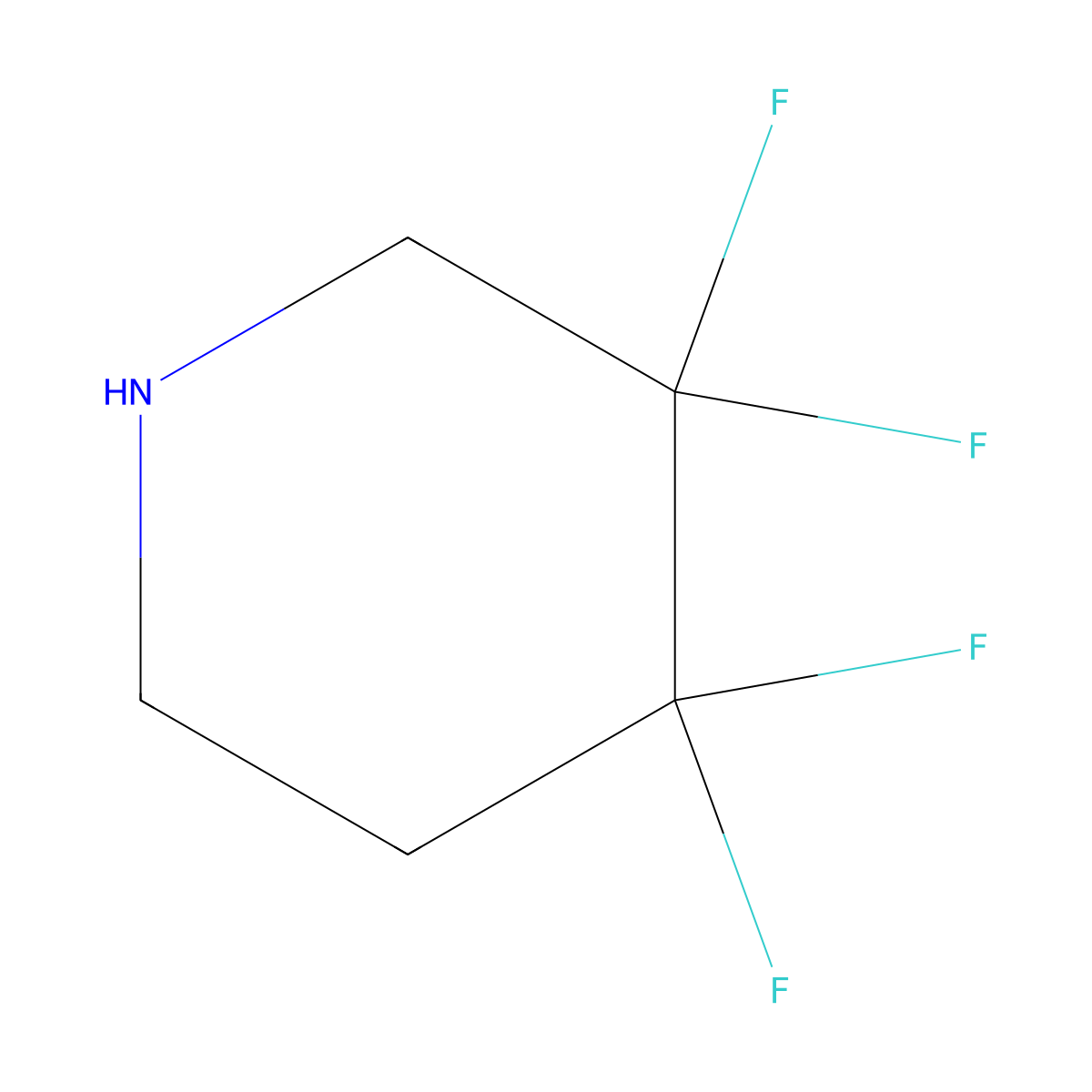3,3,4,4-Tetrafluoropiperidine molecular structure, CAS 1379206-32-2