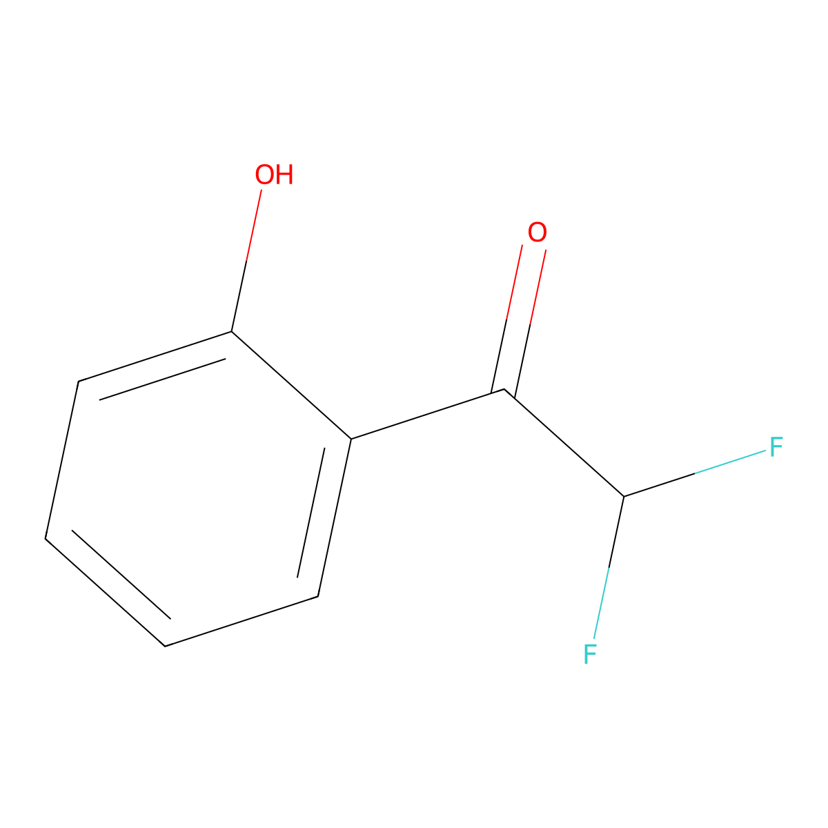 2,2-Difluoro-1-(2-hydroxyphenyl)ethan-1-one molecular structure, CAS 1379207-03-0