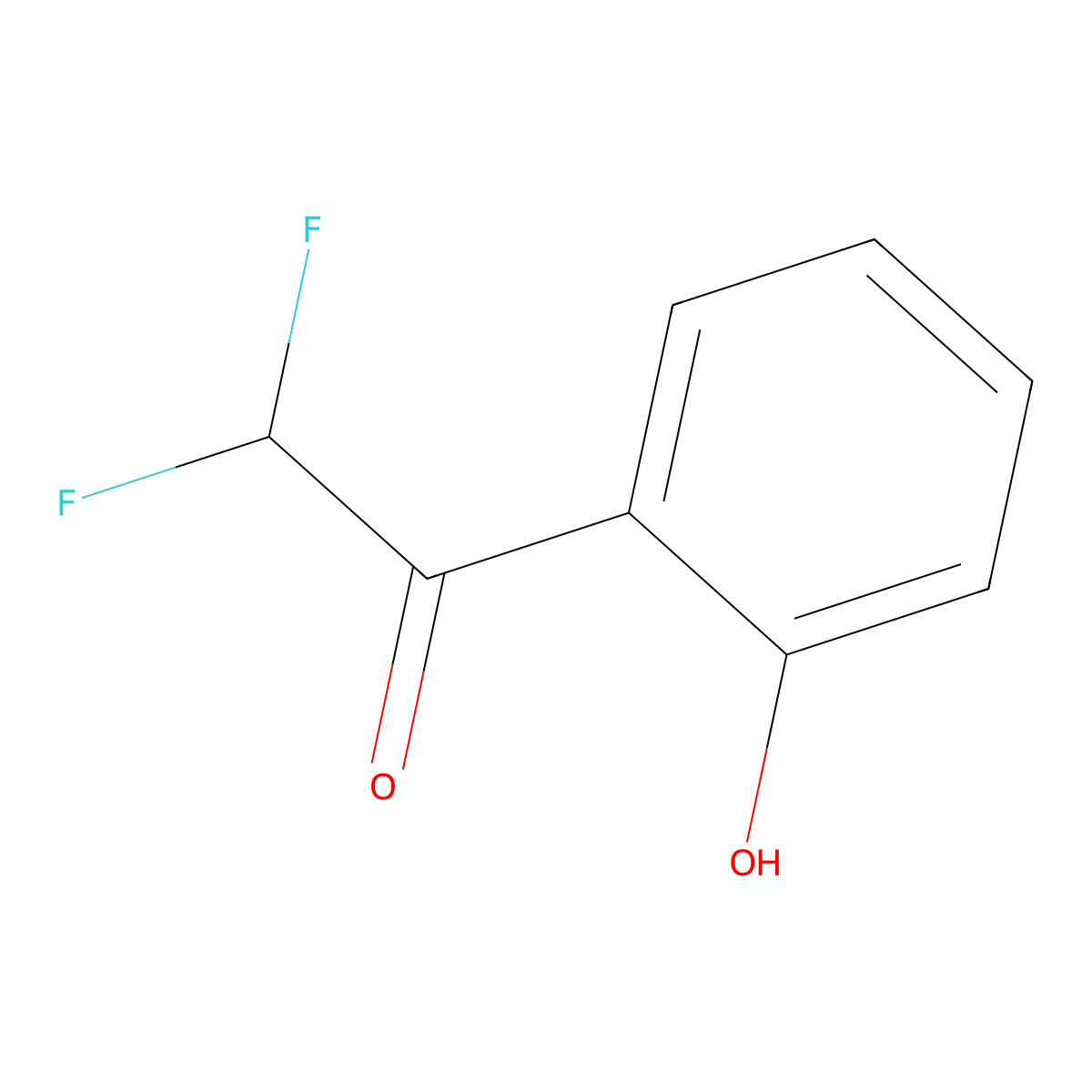 2,2-Difluoro-1-(2-hydroxyphenyl)ethan-1-one molecular structure, CAS 1379207-03-0