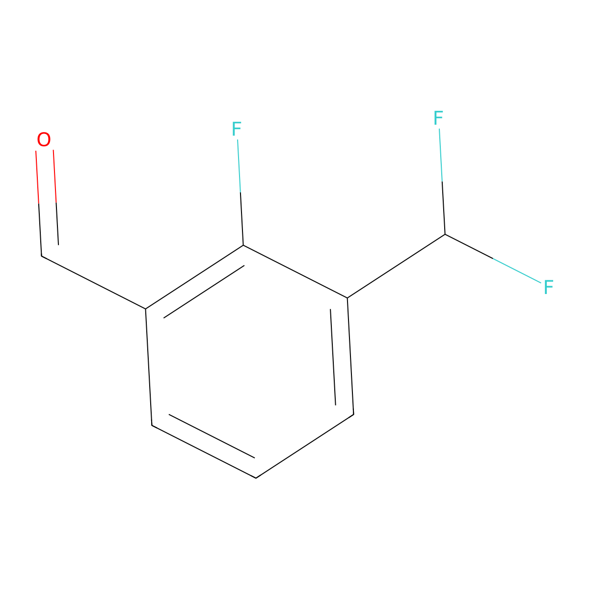 3-(Difluoromethyl)-2-fluorobenzaldehyde molecular structure, CAS 1379207-13-2