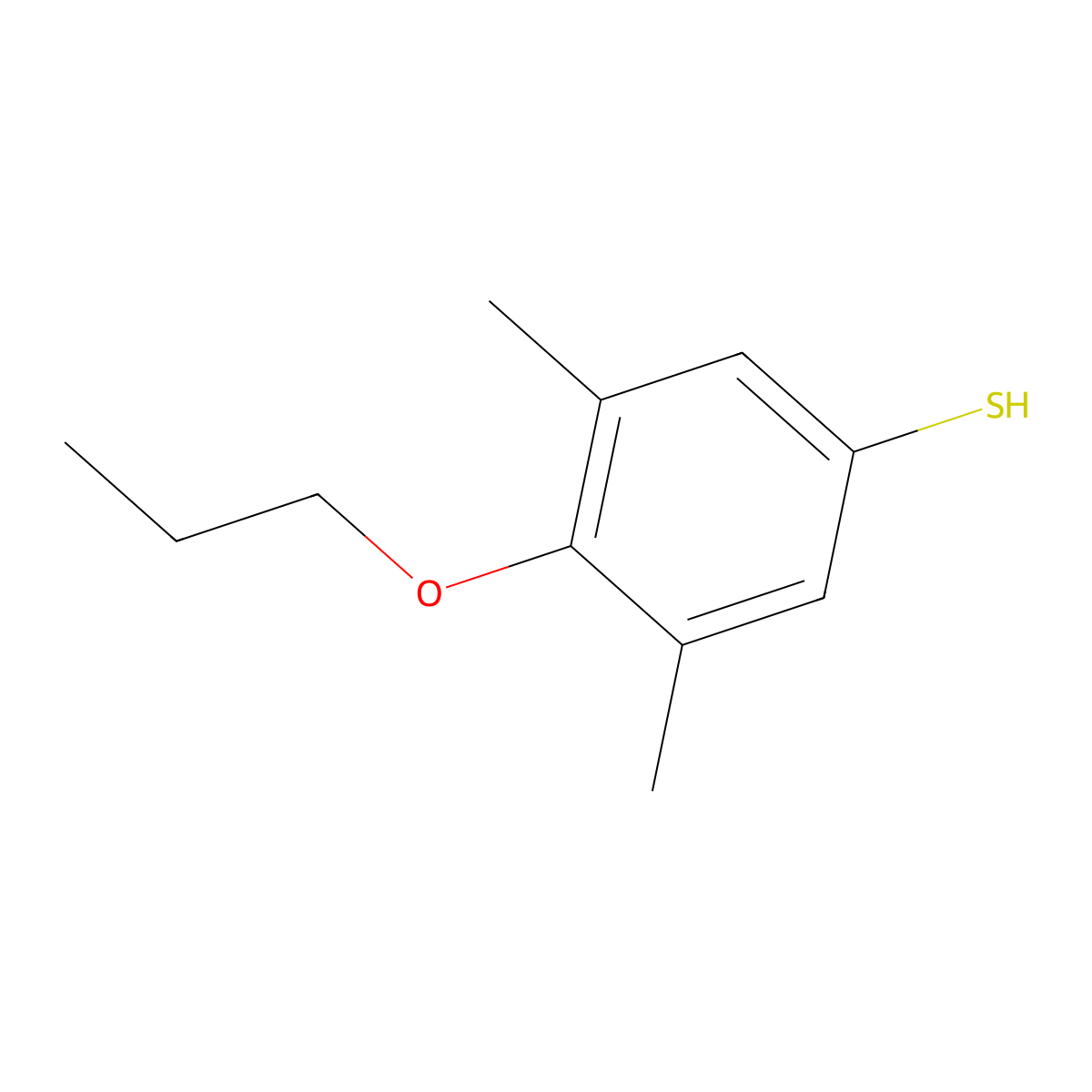 3,5-Dimethyl-4-propoxybenzenethiol molecular structure, CAS 1379207-30-3