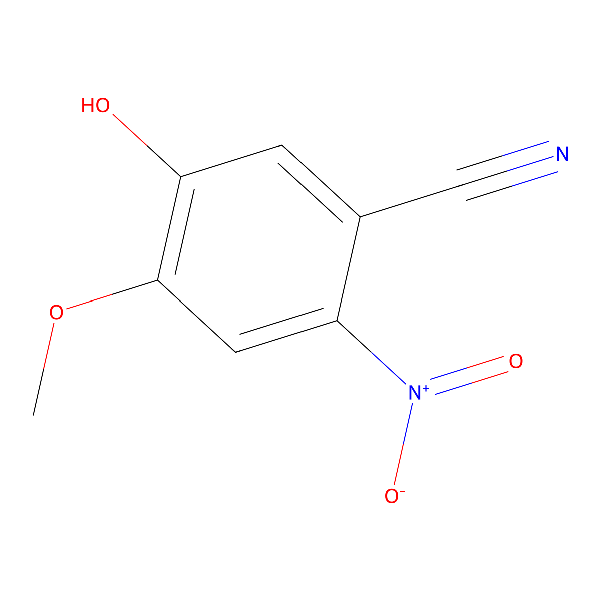 5-Hydroxy-4-methoxy-2-nitrobenzonitrile molecular structure, CAS 1379208-77-1