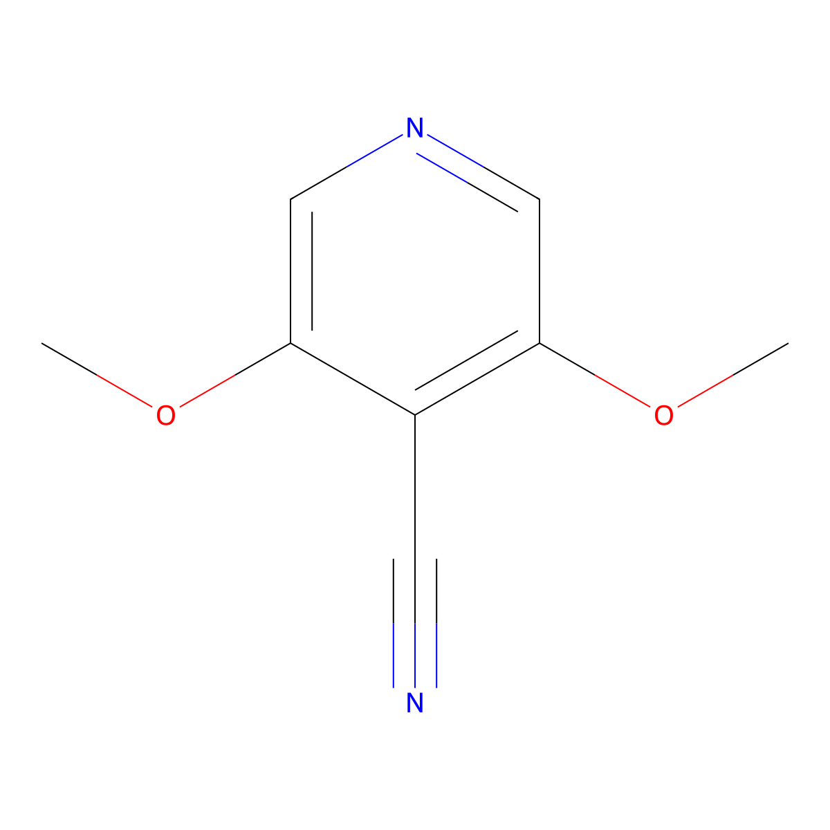 3,5-Dimethoxyisonicotinonitrile molecular structure, CAS 1379208-79-3