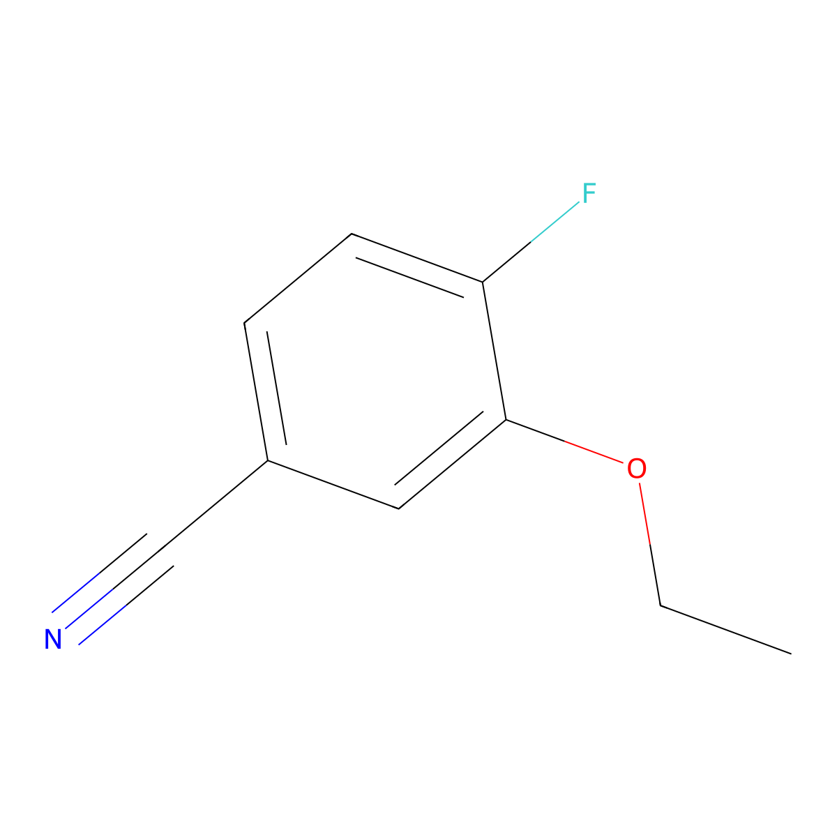 3-Ethoxy-4-fluorobenzonitrile molecular structure, CAS 1379209-92-3