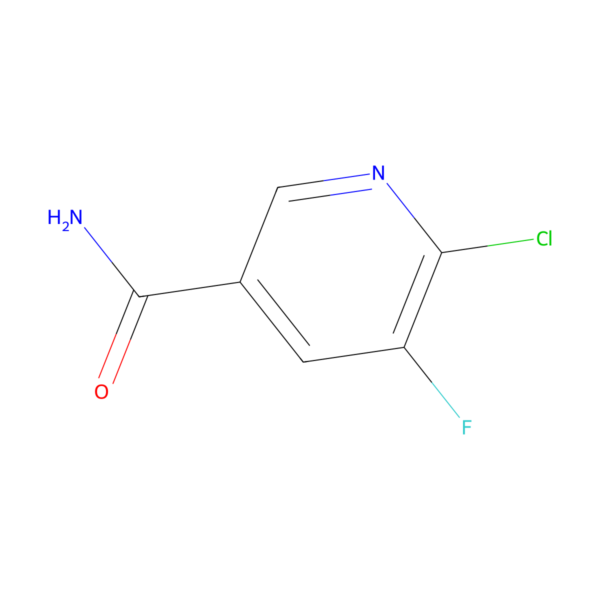 6-Chloro-5-fluoronicotinamide molecular structure, CAS 1379210-39-5