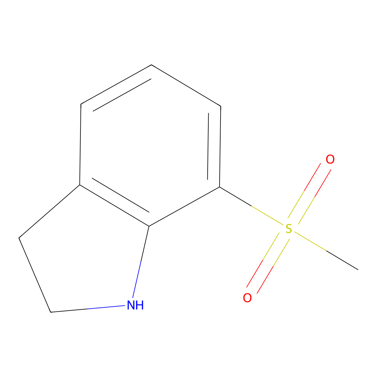 7-methanesulfonyl-2,3-dihydro-1H-indole molecular structure, CAS 1379210-99-7