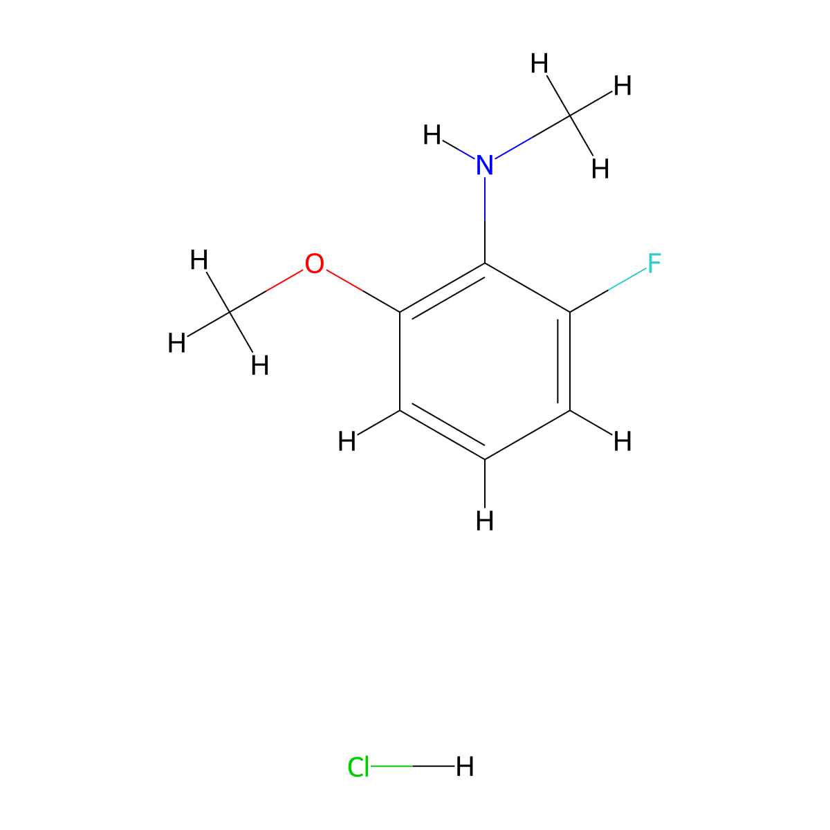 (2-Fluoro-6-methoxy-phenyl)-methyl-amine hydrochloride molecular structure, CAS 1379212-40-4