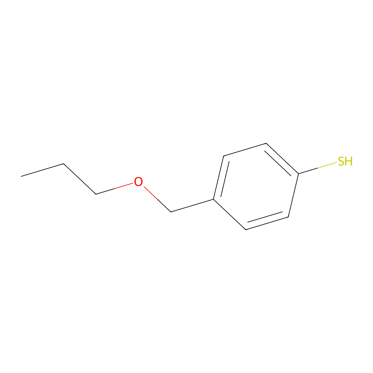 4-[(n-Propyloxy)methyl]thiophenol molecular structure, CAS 1379212-61-9